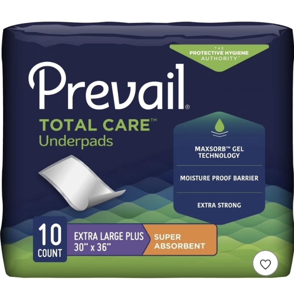 Prevail Total Care Cleaning Underpads  Extra Large Plus